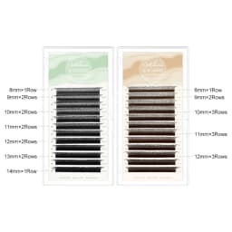 NATUHANA W Shape Eyelashes Extensions 3D 4D 5D 6D W Shaped Brown Black Clover Hand Made Premade Volume Fans Lash Extensions