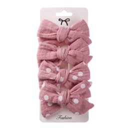 4Pcs/Set Baby Bows Hair Clips Muslin Girls Hairpins Hairclip For Kids Cotton Linen Barrette Flower Print Side Pin Accessories