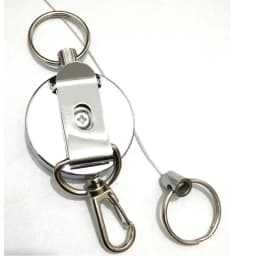 Metal Retractable Easy Pull Key Ring ID Holders Lanyard Badge Holder Reel Name Badge ID Tag Card Clip Recoil Reel Belt Clip