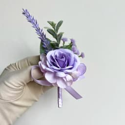 Purple Groom Boutonniere Wedding Corsage Pins Brooch Flowers Artificial Roses Groomsman Buttonhole Flower Marriage Accessories D