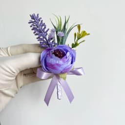Purple Groom Boutonniere Wedding Corsage Pins Brooch Flowers Artificial Roses Groomsman Buttonhole Flower Marriage Accessories D