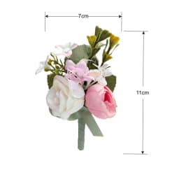 Purple Groom Boutonniere Wedding Corsage Pins Brooch Flowers Artificial Roses Groomsman Buttonhole Flower Marriage Accessories D
