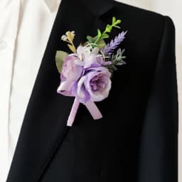 Purple Groom Boutonniere Wedding Corsage Pins Brooch Flowers Artificial Roses Groomsman Buttonhole Flower Marriage Accessories D