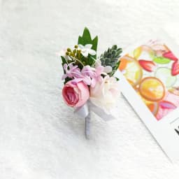 Purple Groom Boutonniere Wedding Corsage Pins Brooch Flowers Artificial Roses Groomsman Buttonhole Flower Marriage Accessories D