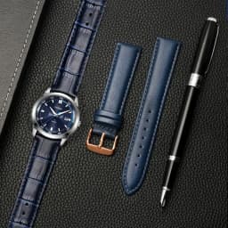 Genuine leather bracelet blue color watch-Strapfor citi-zen ro-ssini watchband14 16 18 20mm 21 22mm 23mm watch bandwholesale