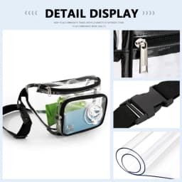 Transparent Waist Funny Pack Clear Sling Belt Bag PVC Portable Travel Hip Bum Small Purse Crossbody Shoulder Chest Phone Pouch