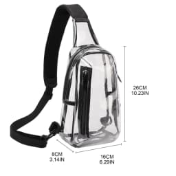 Transparent Waist Funny Pack Clear Sling Belt Bag PVC Portable Travel Hip Bum Small Purse Crossbody Shoulder Chest Phone Pouch
