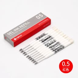 For Xiaomi Metal Sign pen Kaco 0.5MM EU Refill Blue/Black/Red/Navy Blue Ink European Standard Retractable Gel Pens 10Pcs/Pack