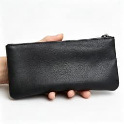 ZRCX Men's Genuine Leather Long Zipper Wallet First Layer Cowhide Youth Ultra-Thin Handbag Wallet Trendy Brand Simple Wallet