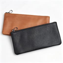 ZRCX Men's Genuine Leather Long Zipper Wallet First Layer Cowhide Youth Ultra-Thin Handbag Wallet Trendy Brand Simple Wallet