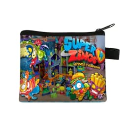 Super Zings Cartoon Print Coin Purse Casual Travel Coin Bag Woman Shopping Portable Fashion Wallet Girl Gift