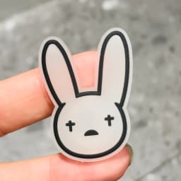 1Pcs Luminous Bad Bunny Rabbit Planet PVC Shoe Charms Noctilucent Star Glowing Shoe Accessories DIY Wristband Kid Gift