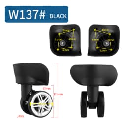 Suitcase Luggage Case Casters Replacement Trolley Case Wheel Mute Universal Wheel Suitcase Caster Accessories Suitcase Caster