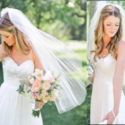 One Layer Short Wedding Veil Cut Edge Tulle Cheap Bridal Veil With Comb Simple Bride Veils Wedding Accessories Customized