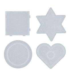 4PCS 2.6mm Mini Hama Fuse Beads Transparent Big Square Pegboards Beads Boards DIY Material Template Iron Perler Beads Pegboard