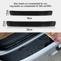 Universal Rear Trunk Guard Plate Sticker Car Rear Bumper Trim Anti-Kicked Scratch Protection Sticker Strip 3D Carbon Fiber Film
