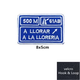 1PC Canary Islands Flag Armband A LLORAR A LA LLORERIA Embroidered Patch Iron On Embroidery Hook And Loop Badge Stripe