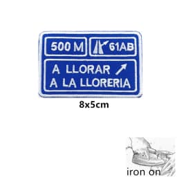 1PC Canary Islands Flag Armband A LLORAR A LA LLORERIA Embroidered Patch Iron On Embroidery Hook And Loop Badge Stripe