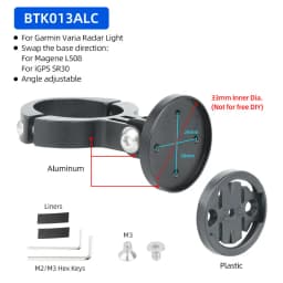 Bicycle Seat Post Rear Light Bracket for Garmin Varia Radar Rearview RTL510 515 500 Magene L508 Bryton R300L Lamp Stand