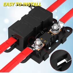 DaierTek MEGA Fuse Block ANL Bolt-on Blade Fuse Holder Flat Type Fuse For Car Boat 80A 100A 125A 150A 175A 200A 250A 300A