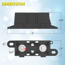 DaierTek MEGA Fuse Block ANL Bolt-on Blade Fuse Holder Flat Type Fuse For Car Boat 80A 100A 125A 150A 175A 200A 250A 300A
