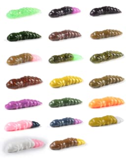 Supercontinent  Pupa Soft Lures  Soft Plastic Lures Larva  38mm/18pcs Floating Freshwater Swimbaits Silicone Soft Bait Worm