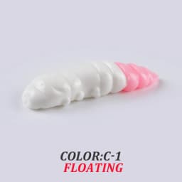 Supercontinent  Pupa Soft Lures  Soft Plastic Lures Larva  38mm/18pcs Floating Freshwater Swimbaits Silicone Soft Bait Worm