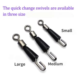 20pcs Quick-Change Feeder Swivels for Carp Fishing - Fishing Tackle Connector with Swivel Snaps, Fishing Accessories for Method
