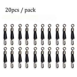 20pcs Quick-Change Feeder Swivels for Carp Fishing - Fishing Tackle Connector with Swivel Snaps, Fishing Accessories for Method