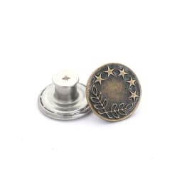 5Pcs Jeans Buttons Replacement 17mm No Sewing Metal Button Repair Kit Nailless Removable Jean Buttons Sewing Accessories
