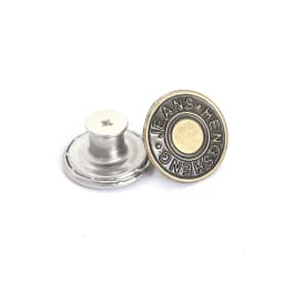 5Pcs Jeans Buttons Replacement 17mm No Sewing Metal Button Repair Kit Nailless Removable Jean Buttons Sewing Accessories