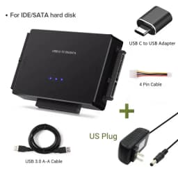 USB 3.0 to SATA IDE Hard Disk Adapter Converter Cable for 3.5 2.5 inch HDD/SSD CD DVD ROM CD-RW 3 in 1 IDE SATA Adapter