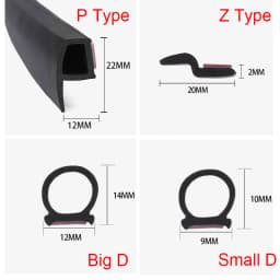 Car Door Seal Strip Auto Rubber Door Sealing Strips Car Door Protector Door Guard Noise Insulation Soundproof Z P D Type Seals