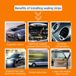 Car Door Seal Strip Auto Rubber Door Sealing Strips Car Door Protector Door Guard Noise Insulation Soundproof Z P D Type Seals