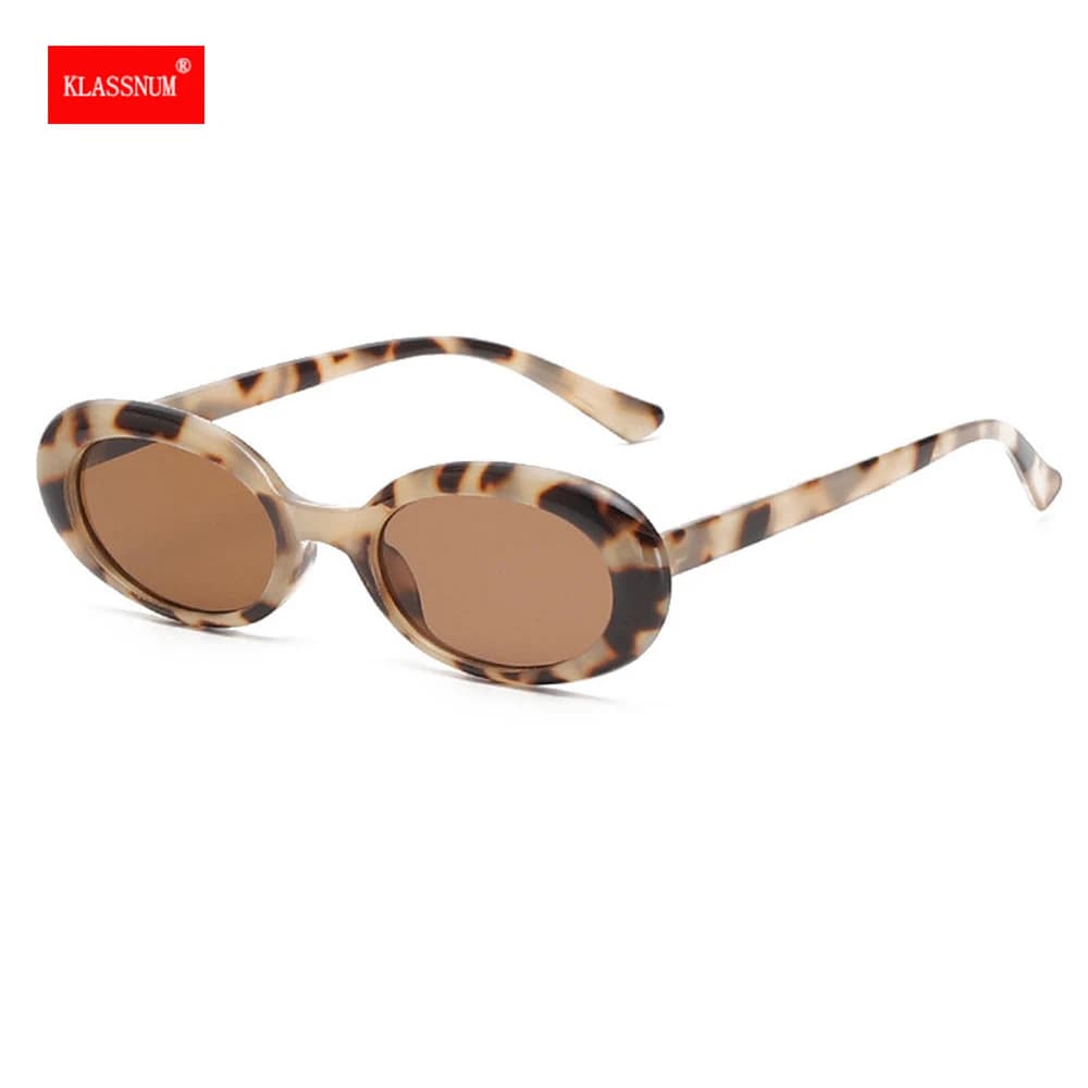 Retro Oval Sunglasses Small Frame Sunglasses For Women Men Jelly Color Gothic Glasses UV400 Fashion Shades Oval Mirror 2026 New