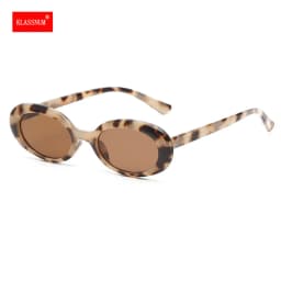 Retro Oval Sunglasses Small Frame Sunglasses For Women Men Jelly Color Gothic Glasses UV400 Fashion Shades Oval Mirror 2026 New