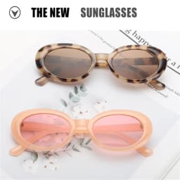Retro Oval Sunglasses Small Frame Sunglasses For Women Men Jelly Color Gothic Glasses UV400 Fashion Shades Oval Mirror 2026 New