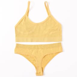 Women Seamless Bra And Panties Set U-Back Bralette Top Comfort Breathable Briefs Ribbed Sexy Lingerie Sports Underwear Set
