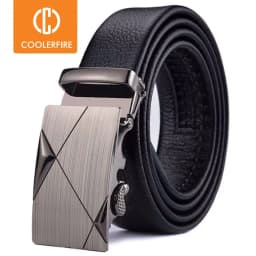 Men Belts Automatic Buckle Belt Genune Leather High Quality Belts For Men Leather Strap Casual Buises for Jeans