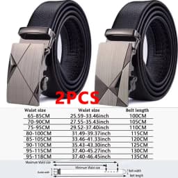Men Belts Automatic Buckle Belt Genune Leather High Quality Belts For Men Leather Strap Casual Buises for Jeans