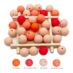 Cute-Idea 20pcs Silicone Beads 9mm Round Pearl Food Grade BPA Free DIY Pacifier Clip Chain Jewelry Baby Teething Rodent Beads