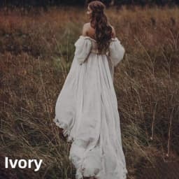 Boho Wedding Dress Off Shoulder Puff Long Sleeve A Line Train Bridal Gown Vintage Forest Elopement Wedding Long Bride Dress 2026