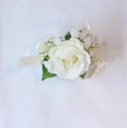 Meldel Wrist Corsage Wedding Men Boutonniere Girl Bracelet Groom Pins Bridesmaid Wrist Corsage Flower Silk Red Rose Boutonniere
