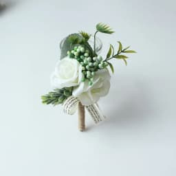 Meldel Wrist Corsage Wedding Men Boutonniere Girl Bracelet Groom Pins Bridesmaid Wrist Corsage Flower Silk Red Rose Boutonniere