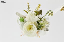 Meldel Wrist Corsage Wedding Men Boutonniere Girl Bracelet Groom Pins Bridesmaid Wrist Corsage Flower Silk Red Rose Boutonniere