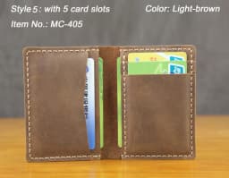 Luxury Handmade Genuine Leather Business Card Holder Men Leather Credit Card Case Small Women Card ID Holder Cover Card Wallet