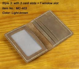 Luxury Handmade Genuine Leather Business Card Holder Men Leather Credit Card Case Small Women Card ID Holder Cover Card Wallet
