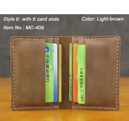 Luxury Handmade Genuine Leather Business Card Holder Men Leather Credit Card Case Small Women Card ID Holder Cover Card Wallet