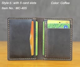 Luxury Handmade Genuine Leather Business Card Holder Men Leather Credit Card Case Small Women Card ID Holder Cover Card Wallet