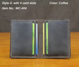 Luxury Handmade Genuine Leather Business Card Holder Men Leather Credit Card Case Small Women Card ID Holder Cover Card Wallet